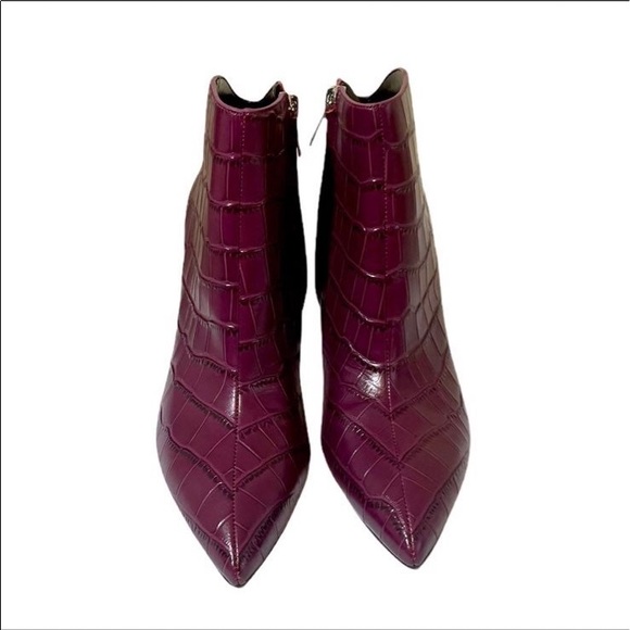🌟NWOB🌟 Marc Fisher Women’s Unno Purple Crocodile Leather Bootie Sz. 9 - Picture 3 of 8